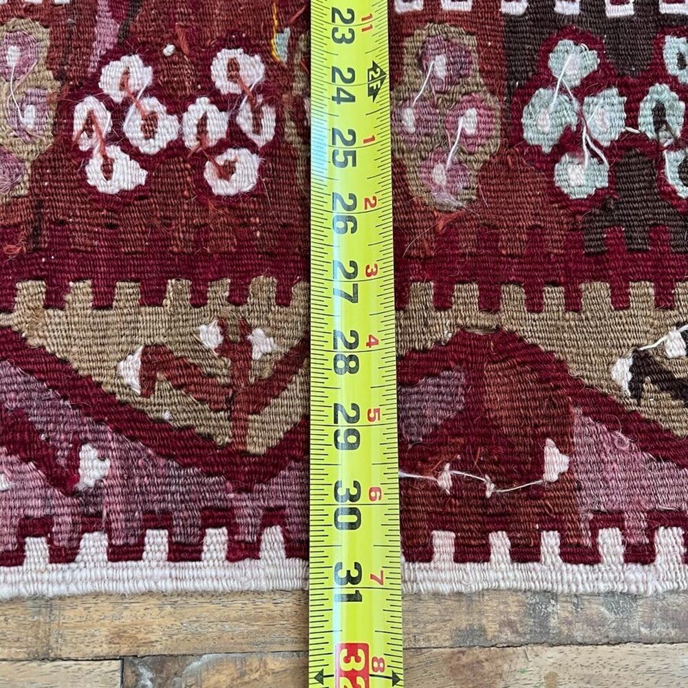 Hand-woven Kilim Wool Runner Rug 59" x 31" - Picture 8 of 9